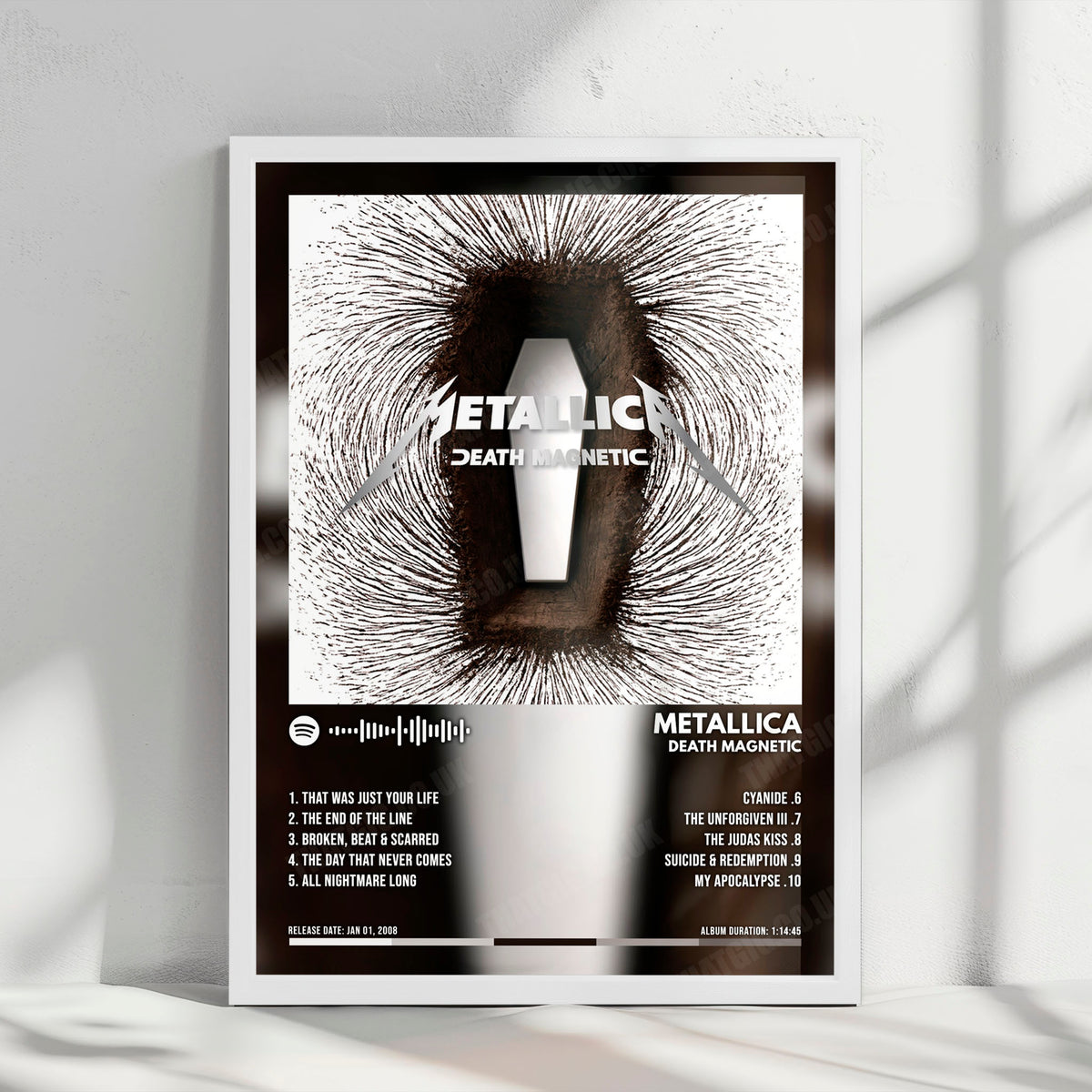 Metallica "Death Magnetic" Album Cover Poster - with Complete Tracklist