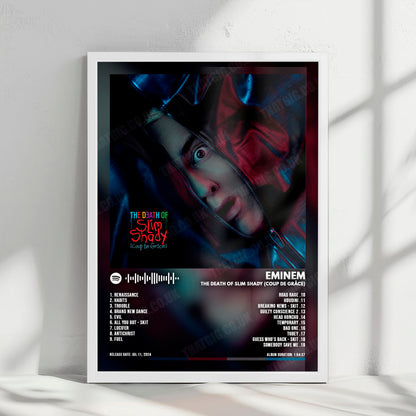 Eminem "The Death of Slim Shady (Coup de Grâce) " Album Cover Poster - with Complete Tracklist