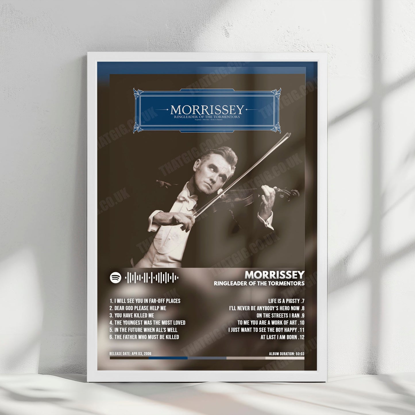 Morrissey "Ringleader of the Tormentors" Album Cover Poster - with Complete Tracklist
