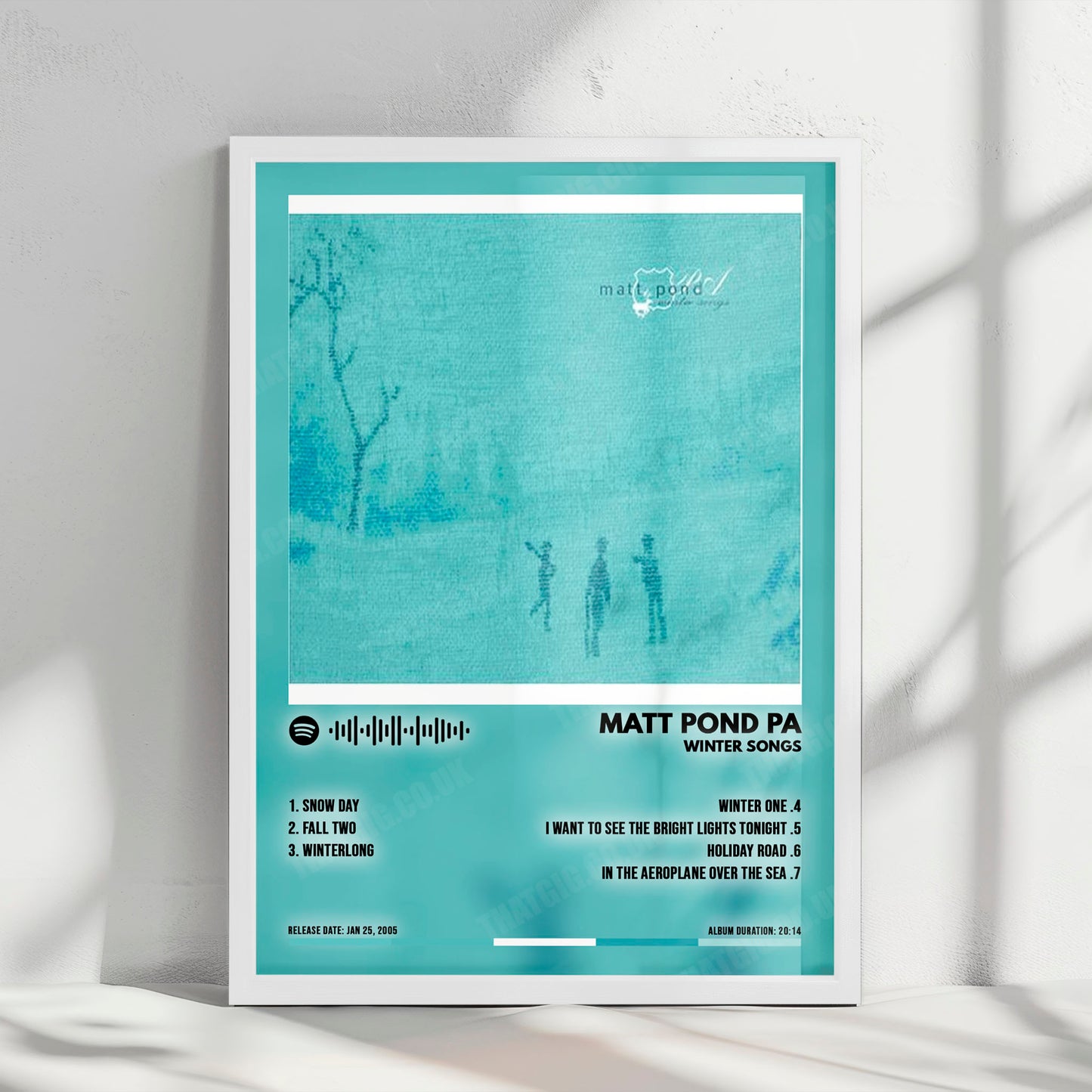 Matt Pond PA "Winter Songs" Album Cover Poster - with Complete Tracklist