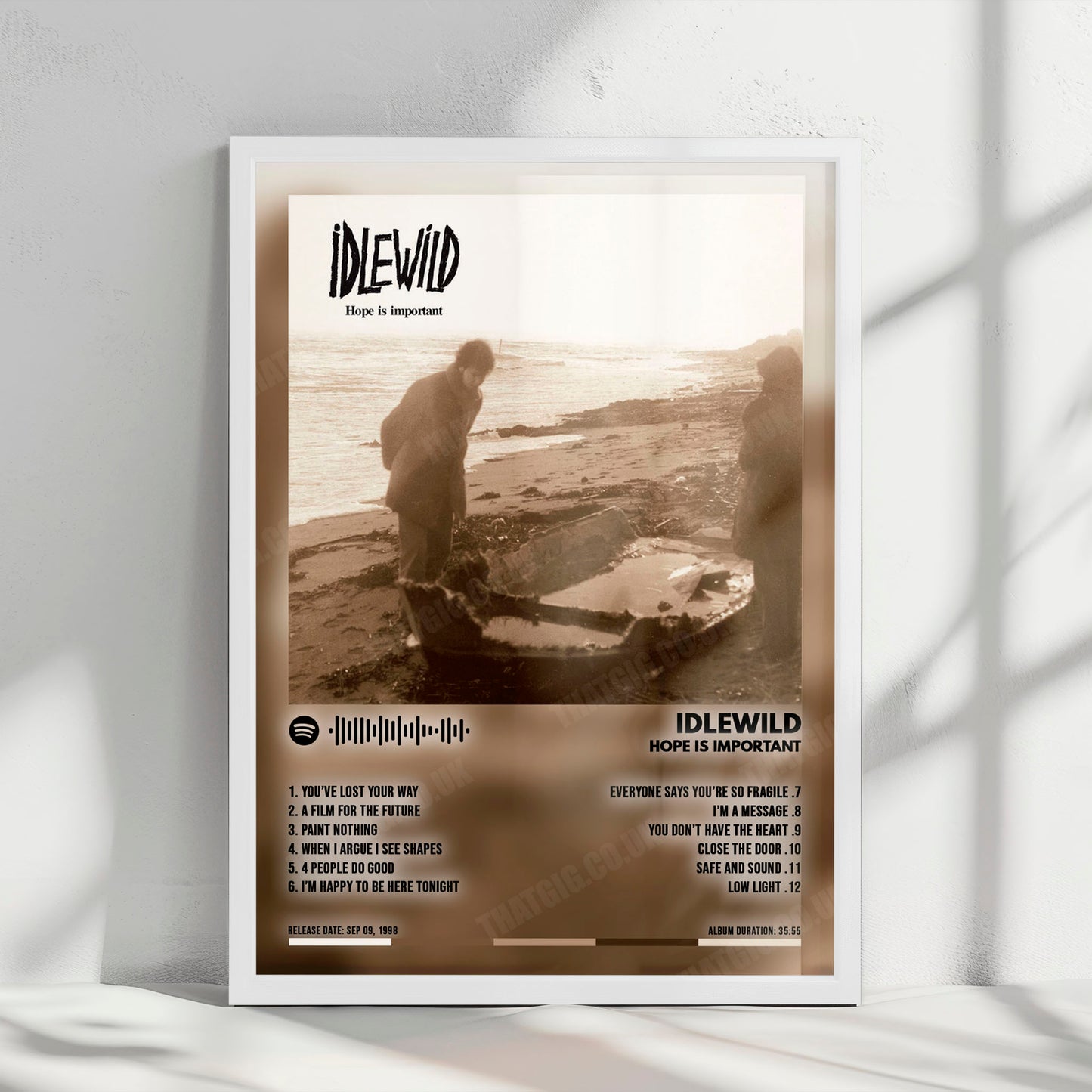 Idlewild "Hope Is Important" Album Cover Poster - with Complete Tracklist