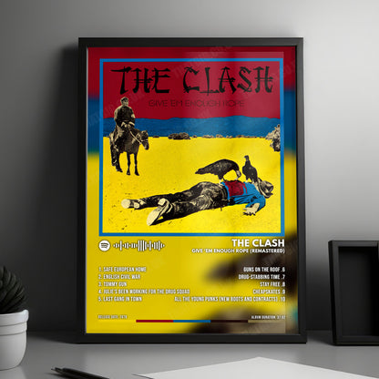 The Clash "Give 'Em Enough Rope (Remastered)" Album Cover Poster - with Complete Tracklist