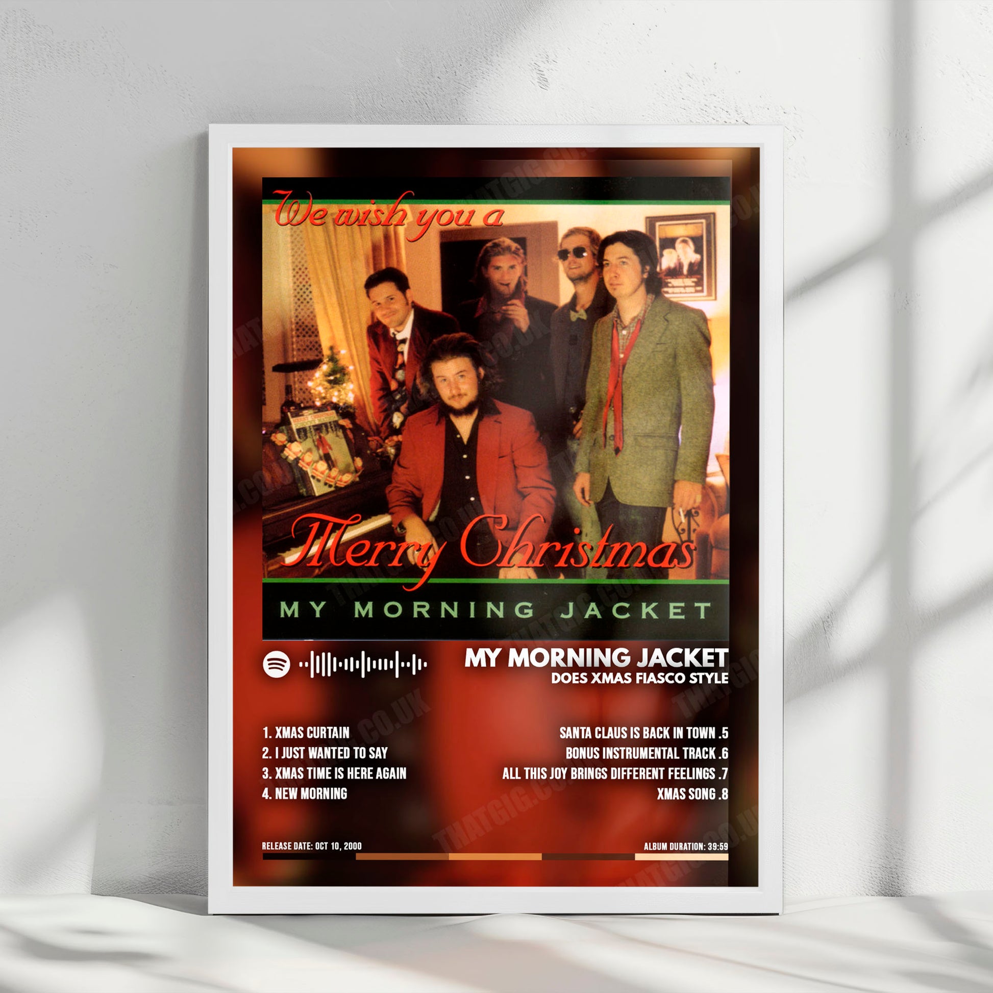 My Morning Jacket "Does Xmas Fiasco Style" Album Cover Poster - with Complete Tracklist