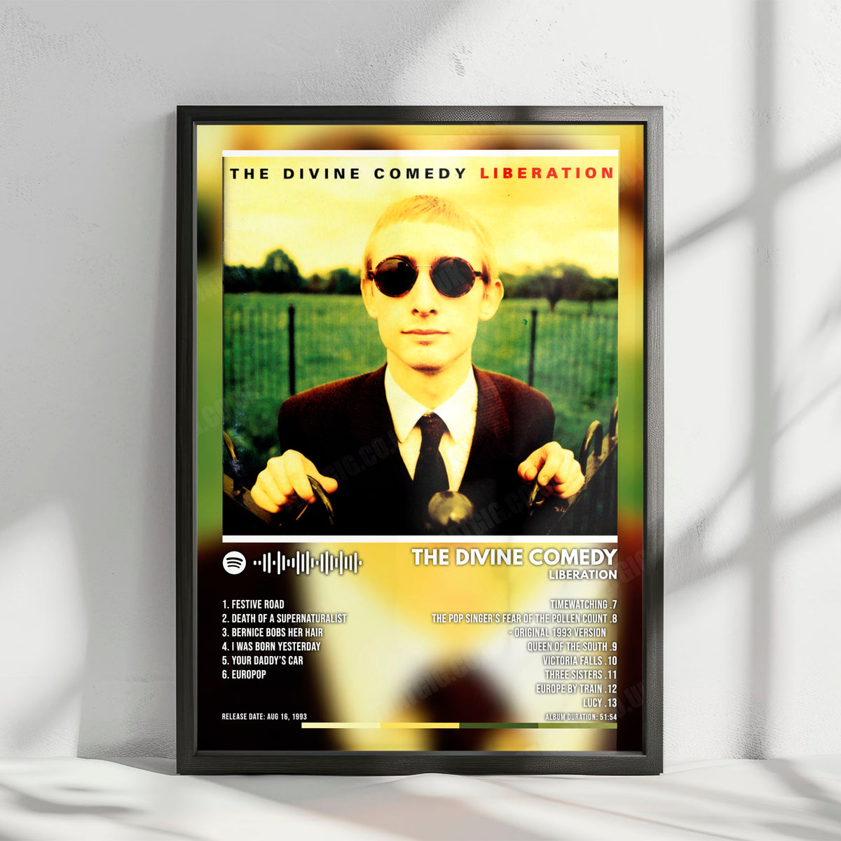 The Divine Comedy "Liberation" Album Cover Poster - with Complete Tracklist