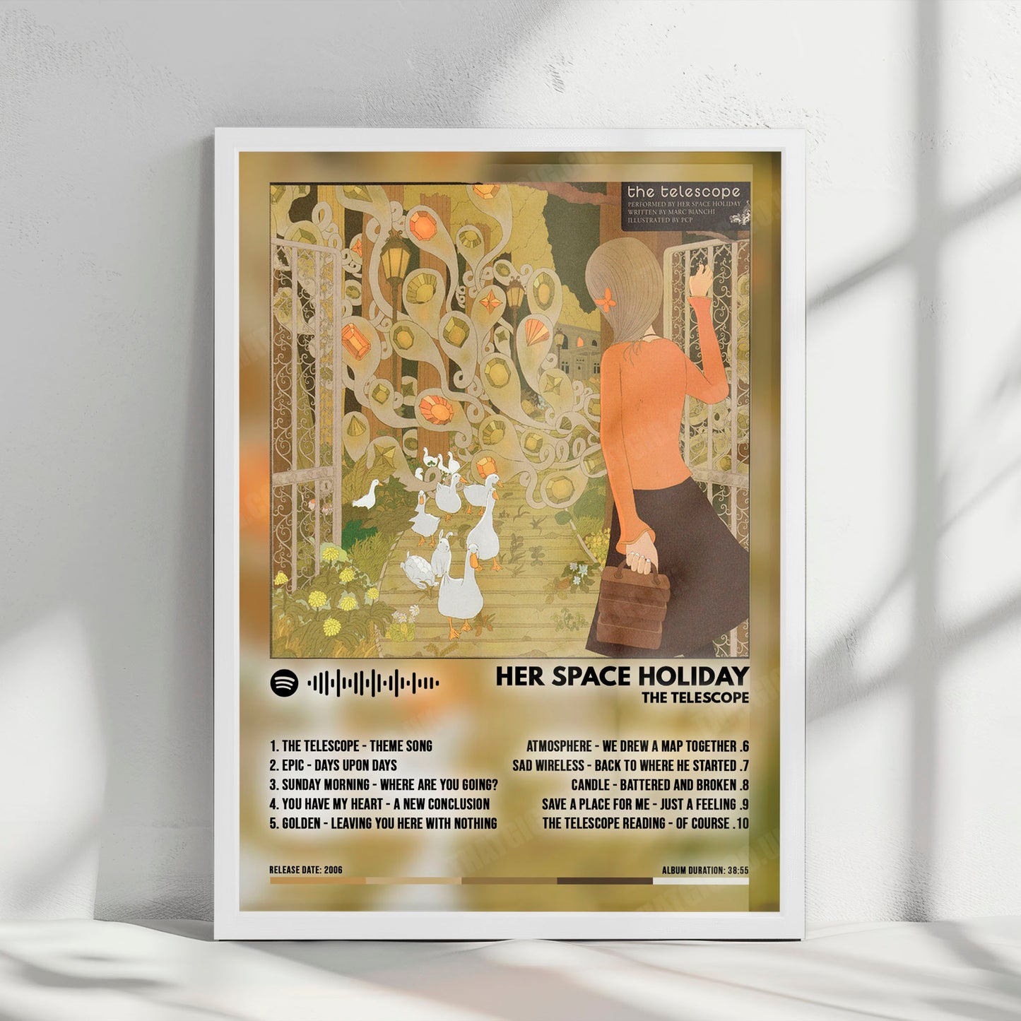 Her Space Holiday "The Telescope" Album Cover Poster - with Complete Tracklist