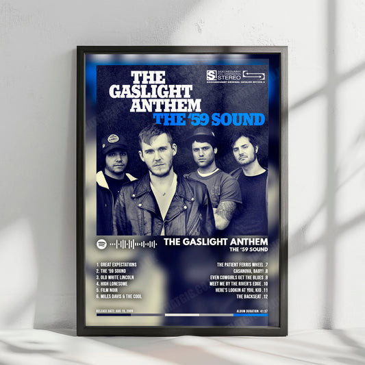 The Gaslight Anthem "The 59' Sound" Album Cover Poster - with Complete Tracklist