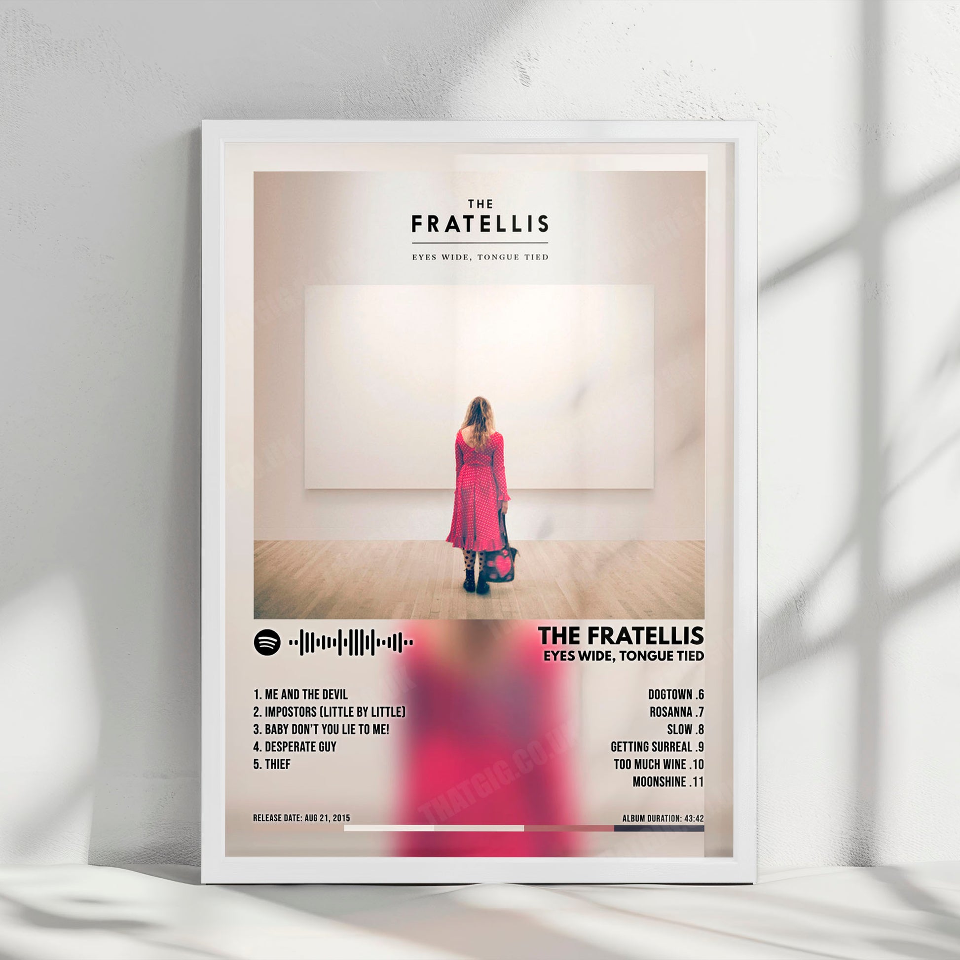 The Fratellis "Eyes Wide, Tongue Tied" Album Cover Poster - with Complete Tracklist