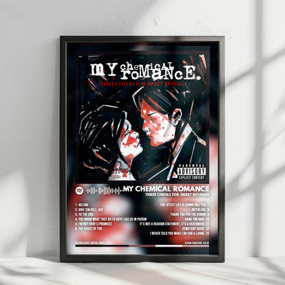 My Chemical Romance "Three Cheers for Sweet Revenge" Album Cover Poster - with Complete Tracklist