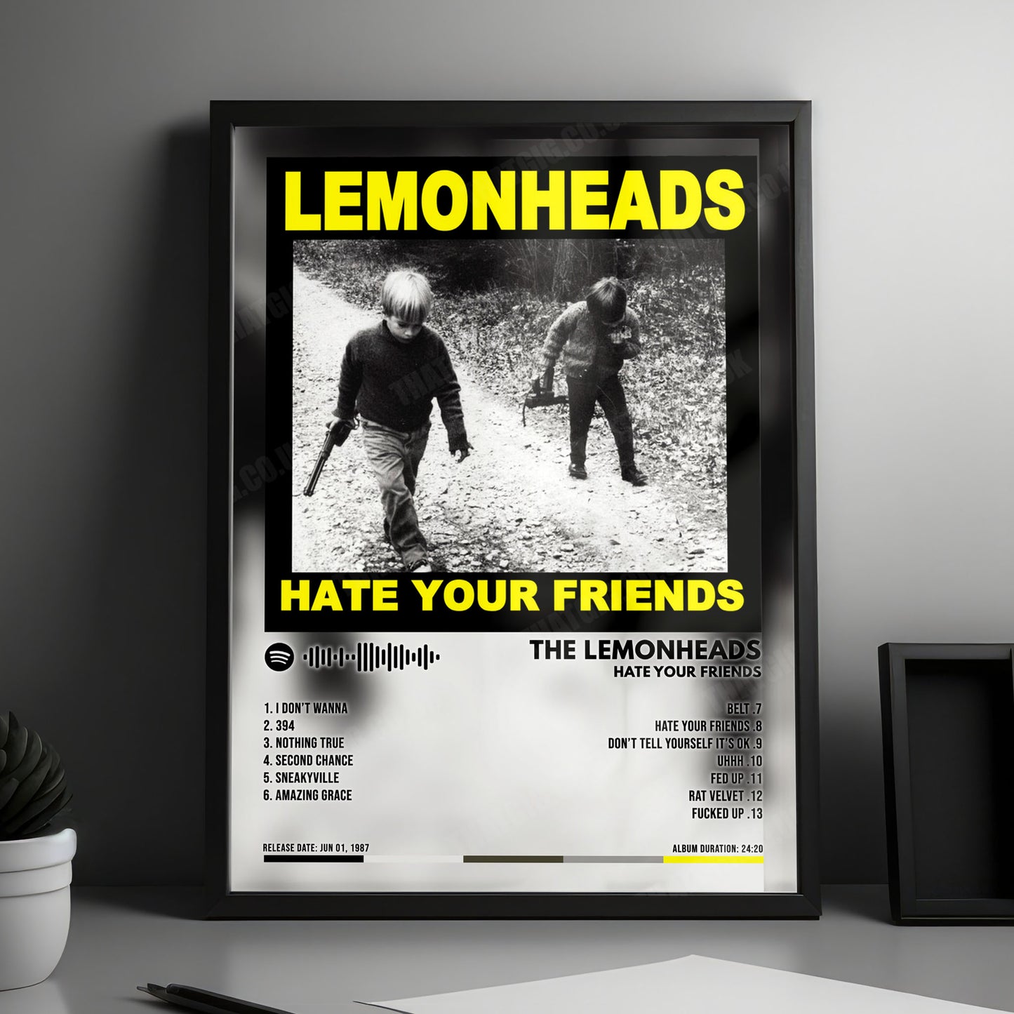 The Lemonheads "Hate Your Friends" Album Cover Poster - with Complete Tracklist