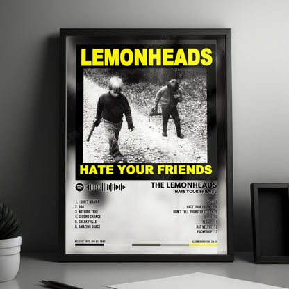 The Lemonheads "Hate Your Friends" Album Cover Poster - with Complete Tracklist