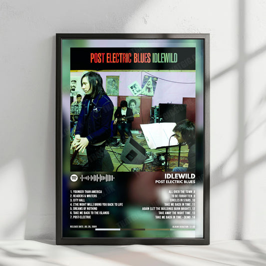 Idlewild "Post Electric Blues" Album Cover Poster - with Complete Tracklist