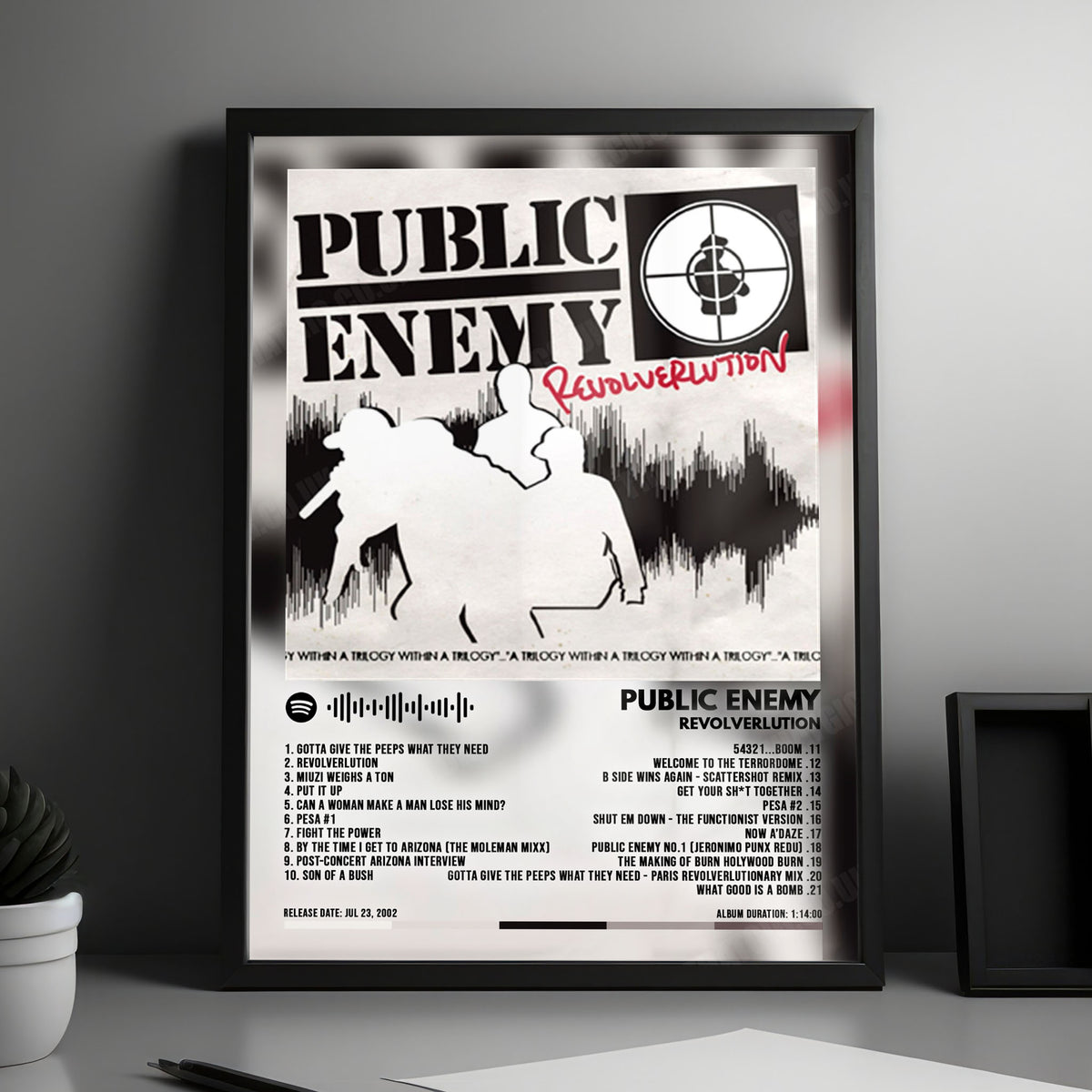 Public Enemy "Revolverlution" Album Cover Poster - with Complete Tracklist