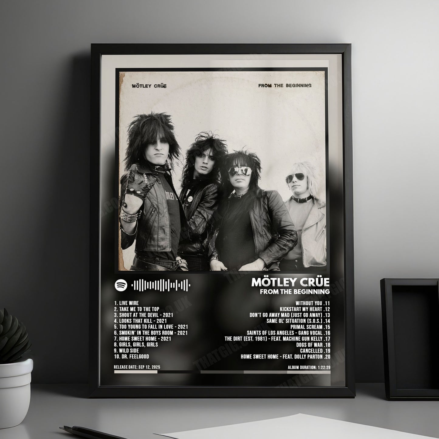 Mötley Crüe "From The Beginning" Album Cover Poster - with Complete Tracklist