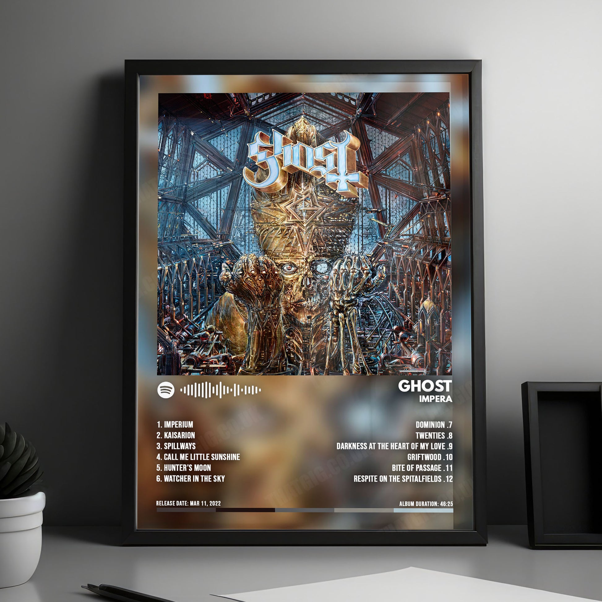 Ghost "Impera " Album Cover Poster - with Complete Tracklist