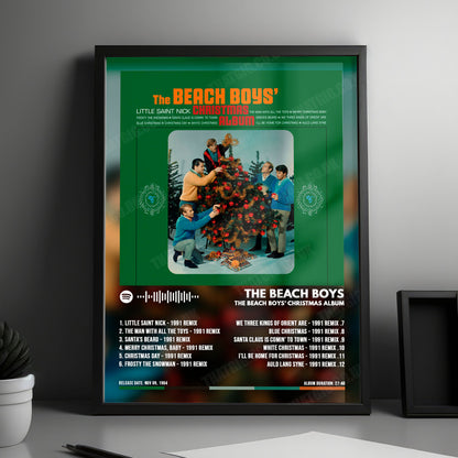 The Beach Boys "The Beach Boys' Christmas Album" Album Cover Poster - with Complete Tracklist