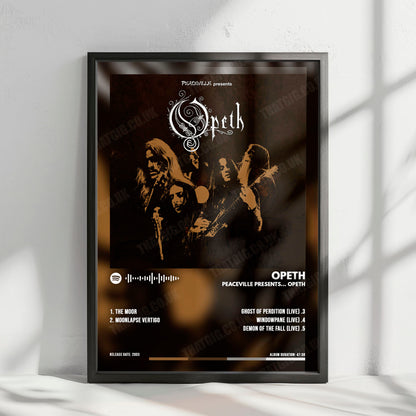 Opeth "Peaceville Presents... Opeth" Album Cover Poster - with Complete Tracklist