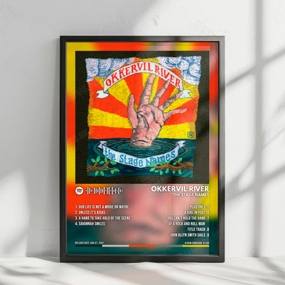 Okkervil River "The Stage Names" Album Cover Poster - with Complete Tracklist