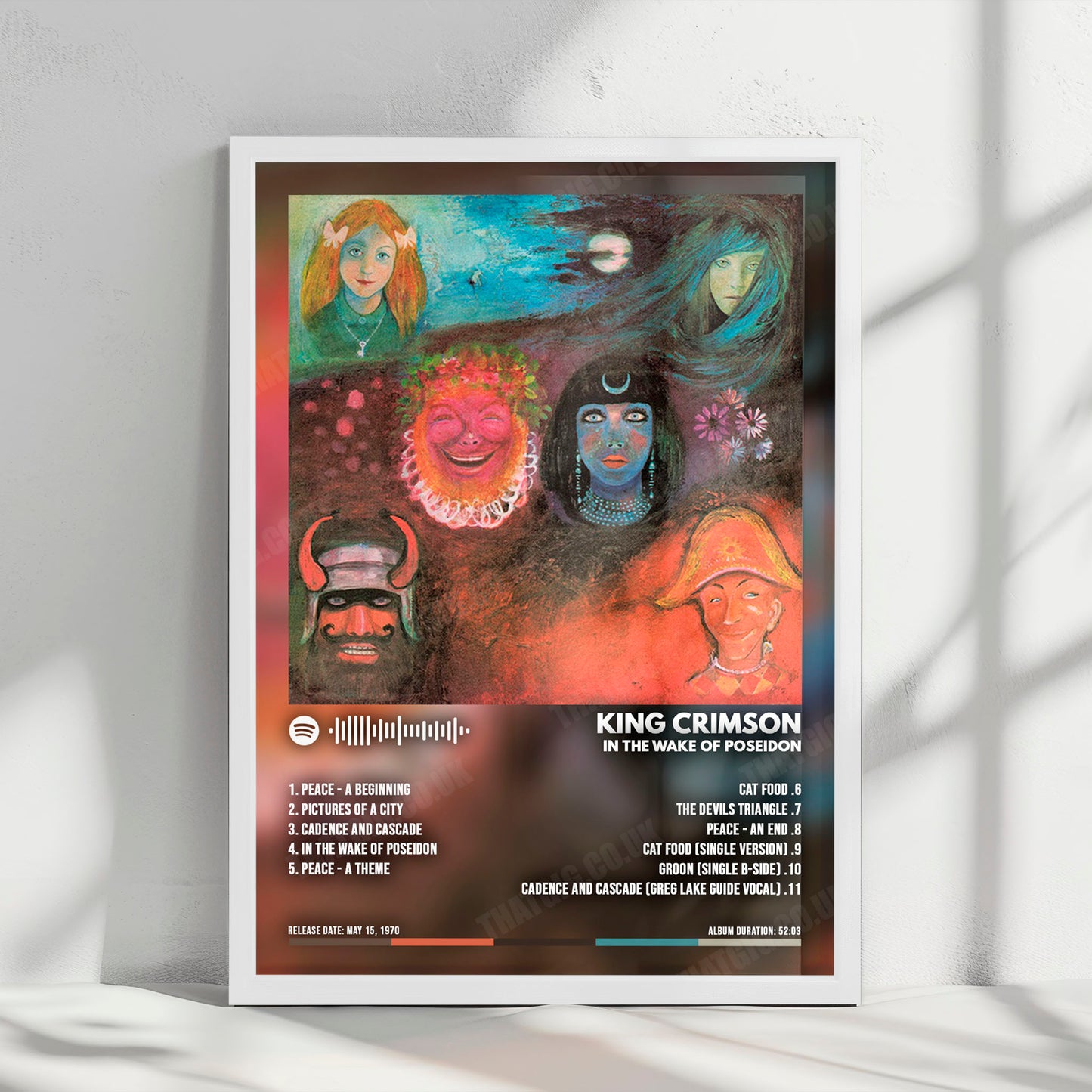 King Crimson "In The Wake Of Poseidon" Album Cover Poster - with Complete Tracklist