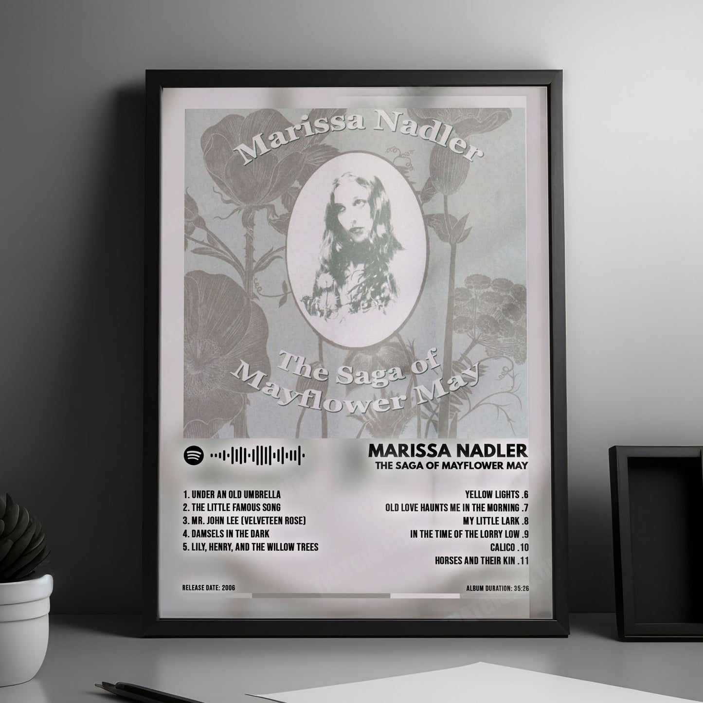 Marissa Nadler "The Saga of Mayflower May" Album Cover Poster - with Complete Tracklist