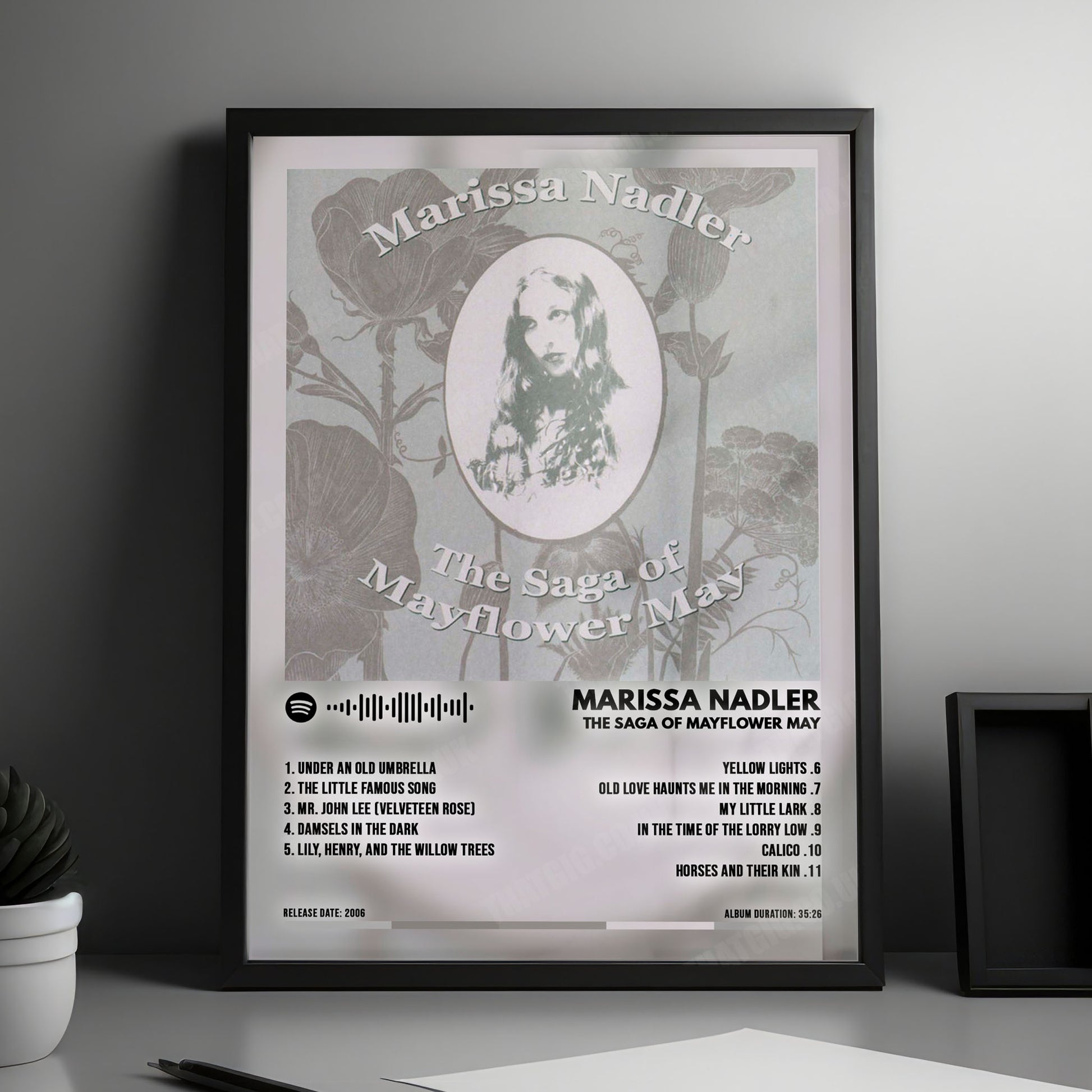 Marissa Nadler "The Saga of Mayflower May" Album Cover Poster - with Complete Tracklist