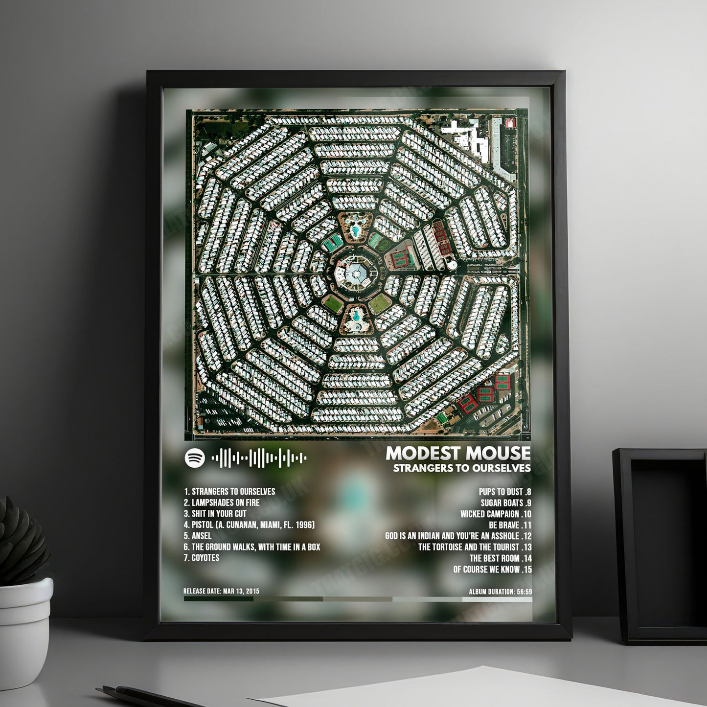 Modest Mouse "Strangers to Ourselves" Album Cover Poster - with Complete Tracklist