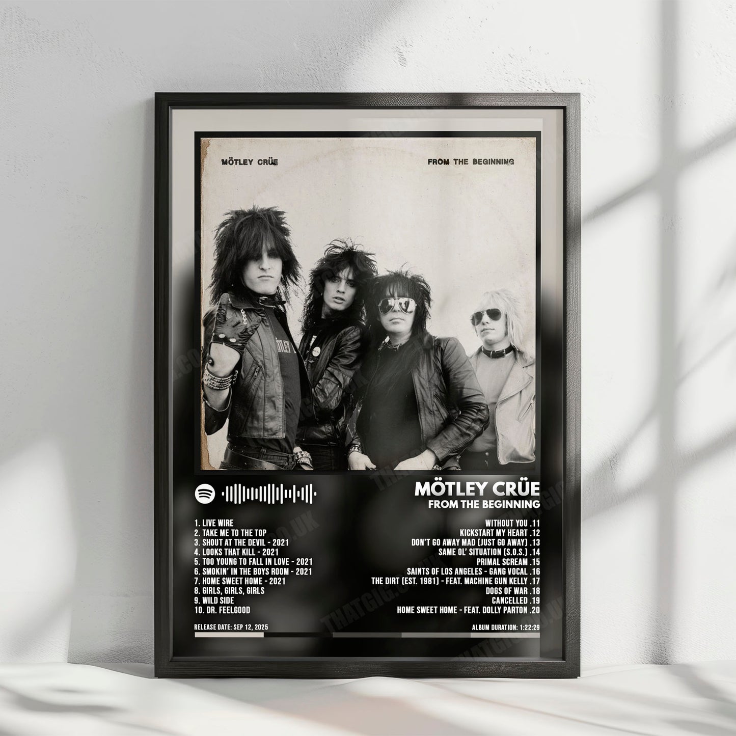 Mötley Crüe "From The Beginning" Album Cover Poster - with Complete Tracklist
