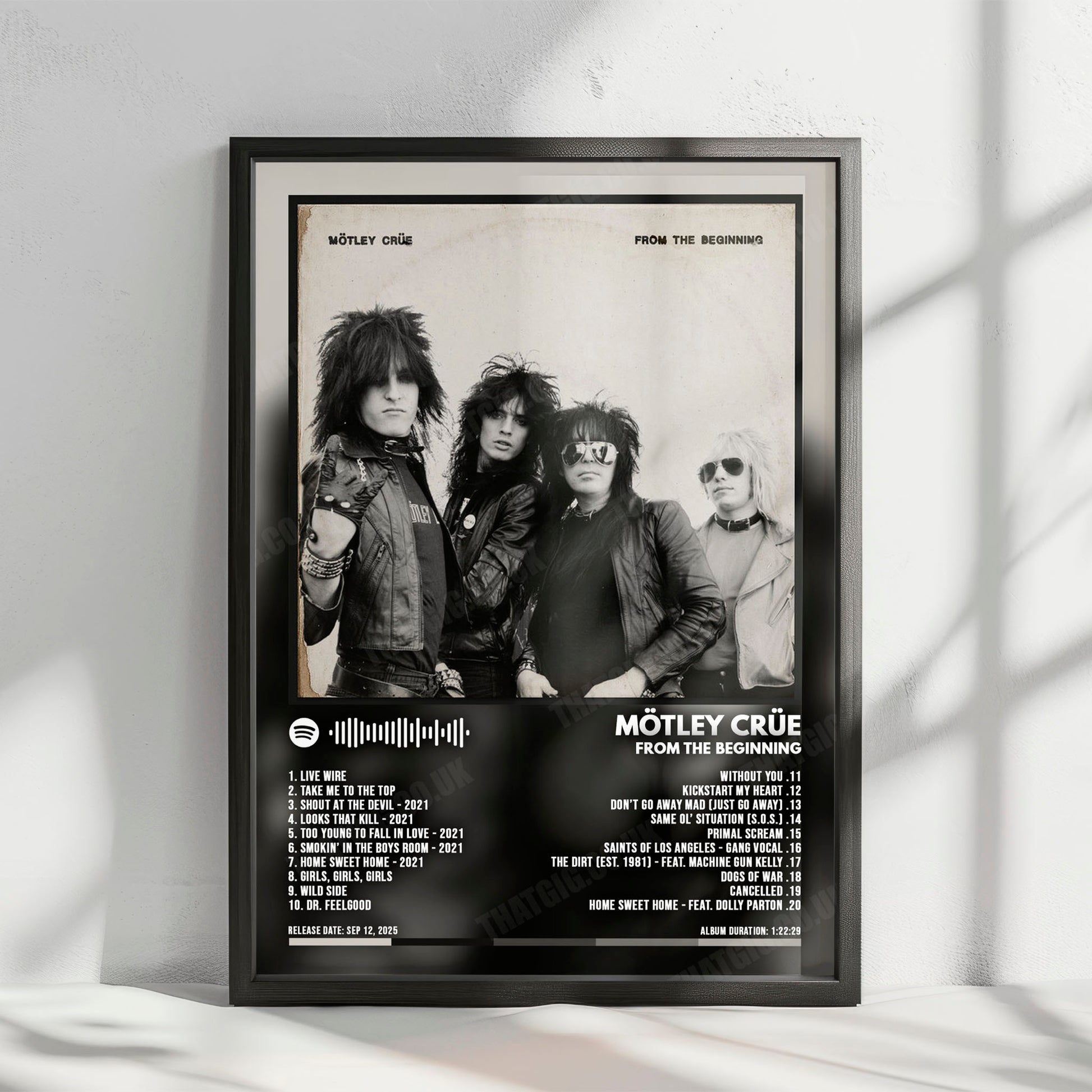 Mötley Crüe "From The Beginning" Album Cover Poster - with Complete Tracklist