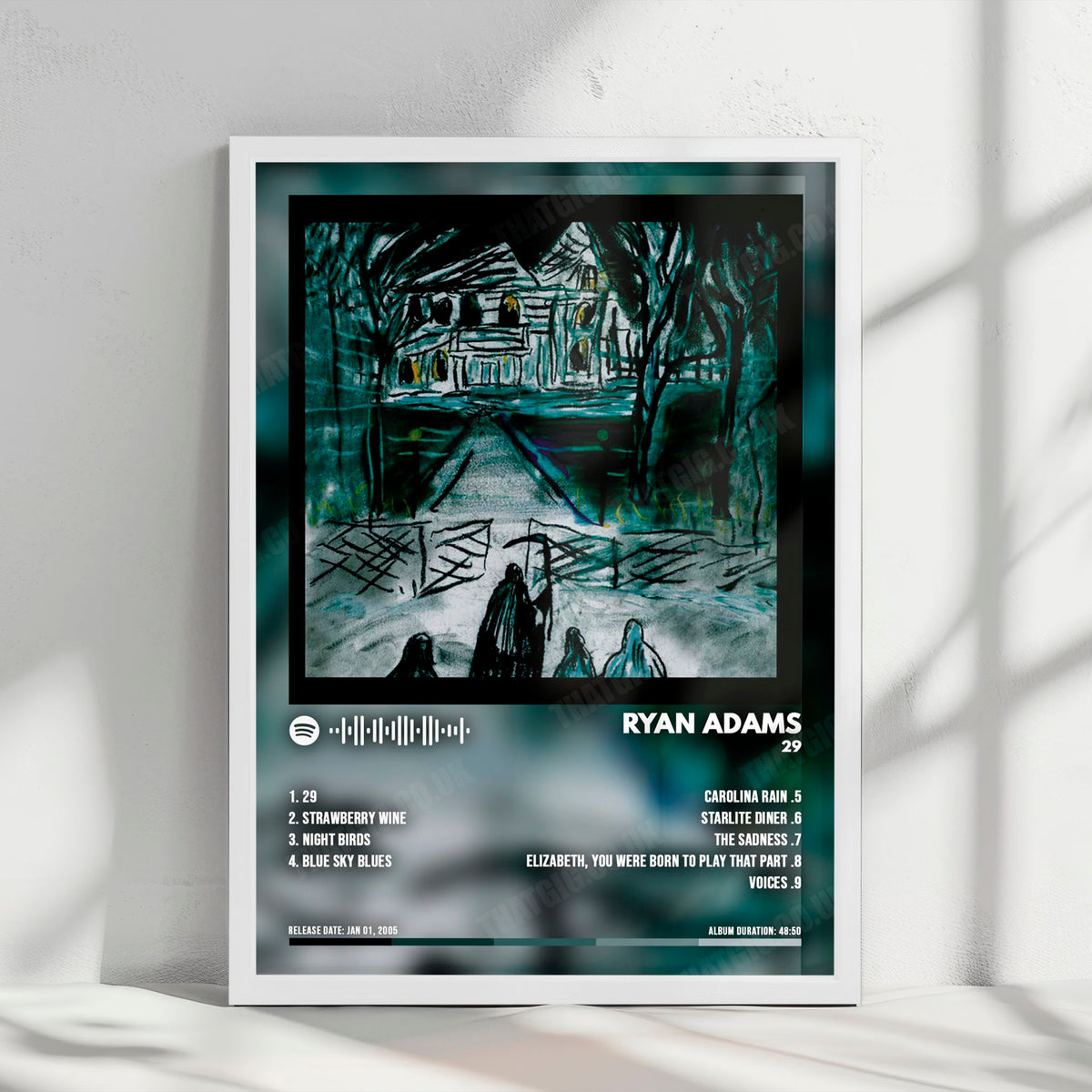 Ryan Adams "29" Album Cover Poster - with Complete Tracklist