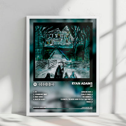 Ryan Adams "29" Album Cover Poster - with Complete Tracklist