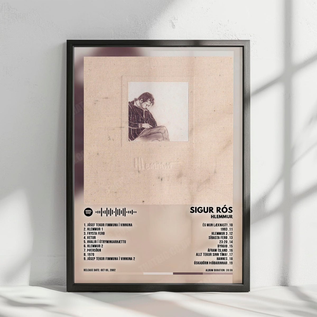 Sigur_Rós "Hlemmur" Album Cover Poster - with Complete Tracklist