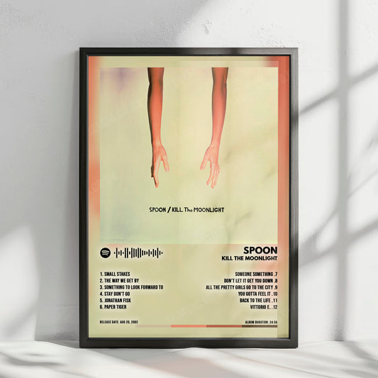 Spoon "Kill the Moonlight" Album Cover Poster - with Complete Tracklist