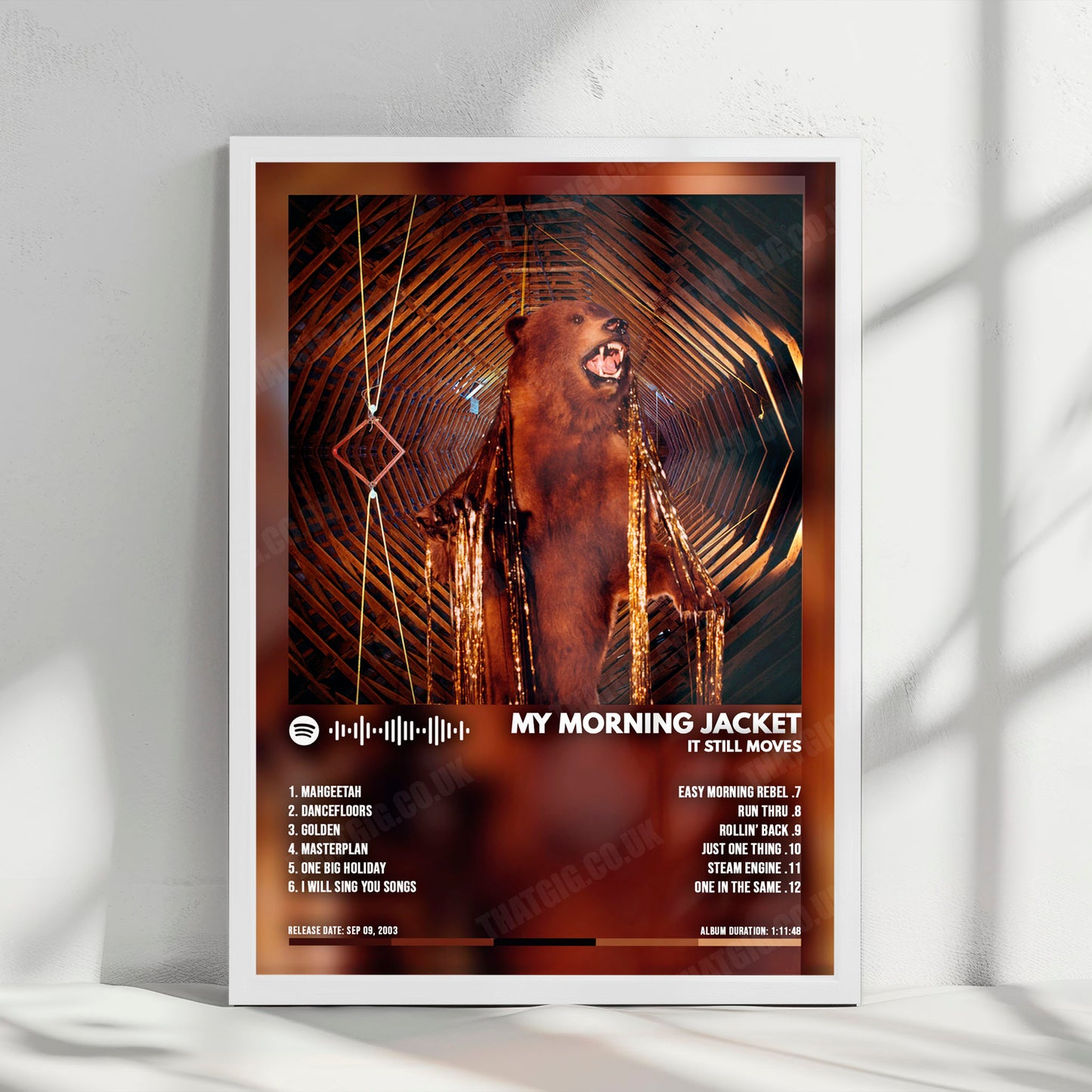 My Morning Jacket "It Still Moves" Album Cover Poster - with Complete Tracklist