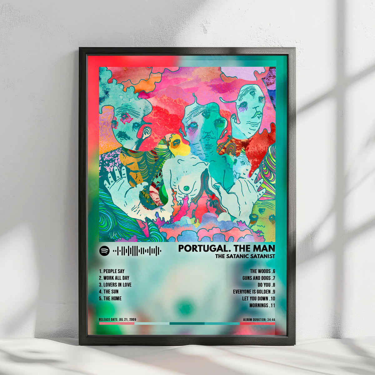 Portugal. The Man "The Satanic Satanist" Album Cover Poster - with Complete Tracklist