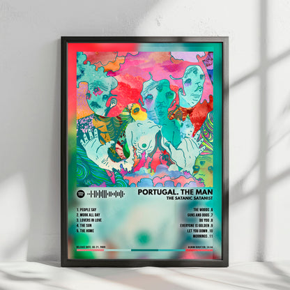 Portugal. The Man "The Satanic Satanist" Album Cover Poster - with Complete Tracklist