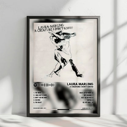 Laura Marling "A Creature I Don't Know" Album Cover Poster - with Complete Tracklist