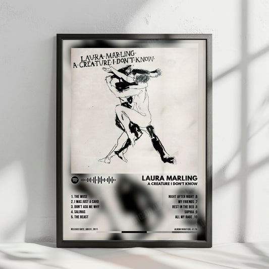 Laura Marling "A Creature I Don't Know" Album Cover Poster - with Complete Tracklist