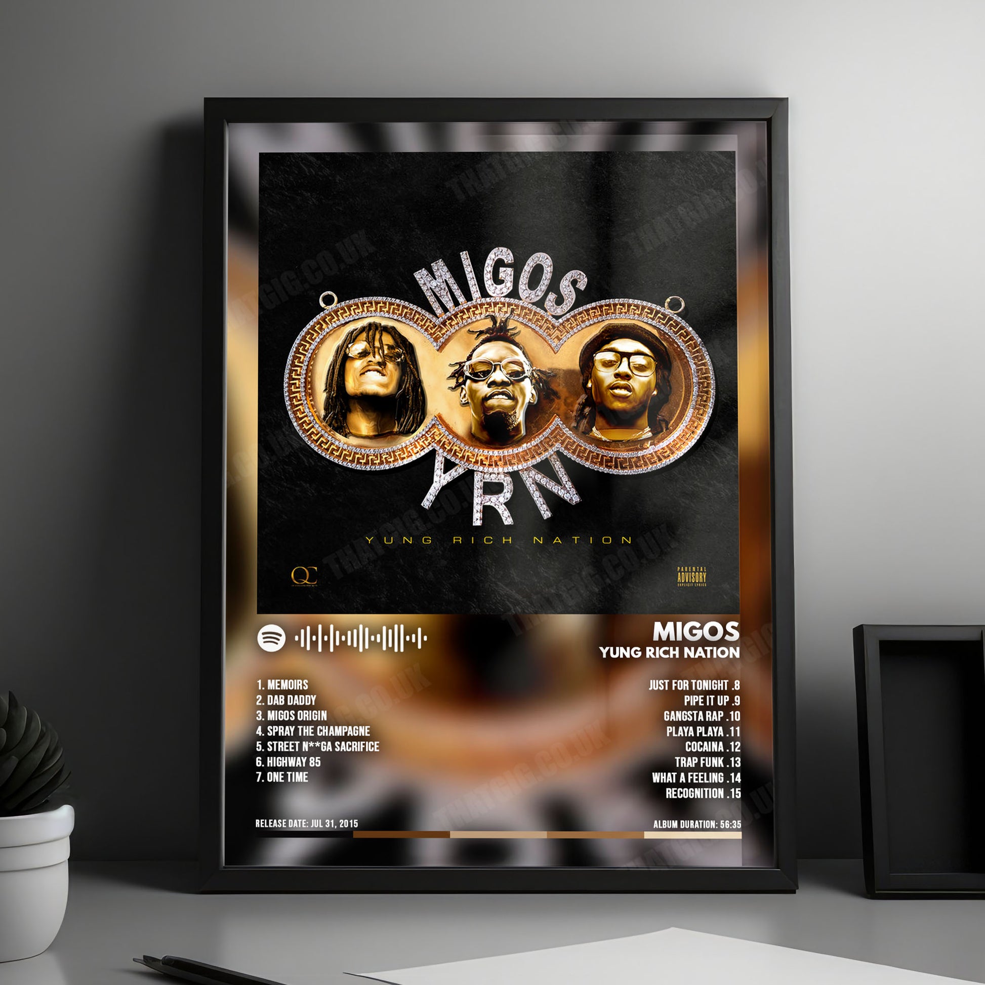 Migos "Yung Rich Nation" Album Cover Poster - with Complete Tracklist