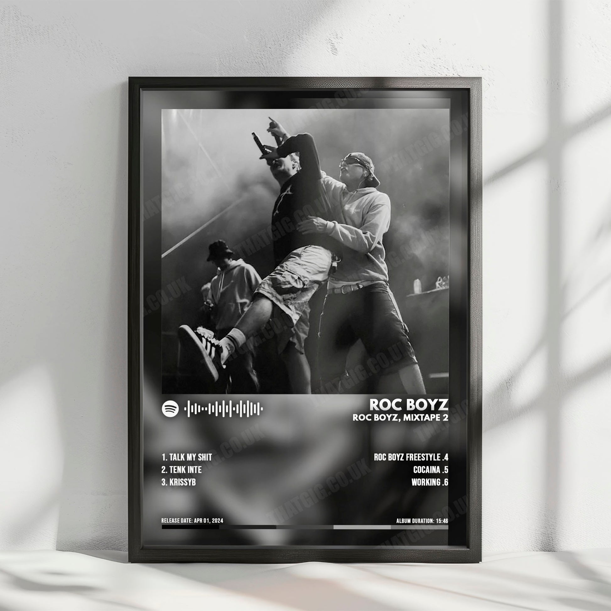 Roc Boyz "Roc boyz mixtape 2" Album Cover Poster - with Complete Tracklist