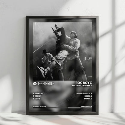 Roc Boyz "Roc boyz mixtape 2" Album Cover Poster - with Complete Tracklist