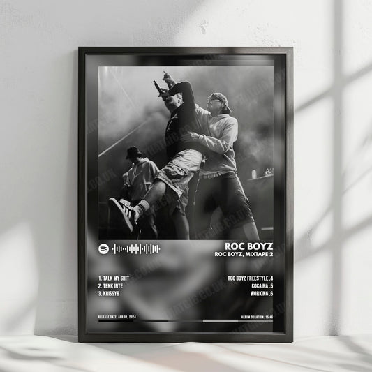 Roc Boyz "Roc boyz mixtape 2" Album Cover Poster - with Complete Tracklist