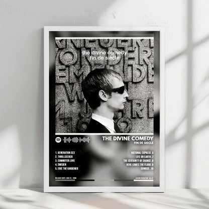 The Divine Comedy "Fin De Siecle" Album Cover Poster - with Complete Tracklist