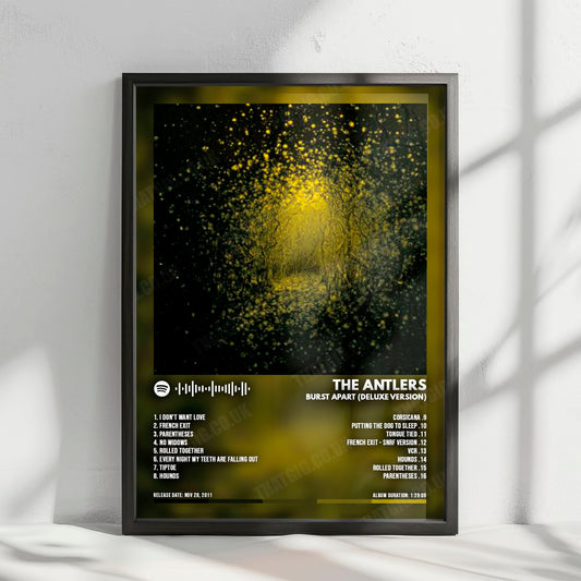 The Antlers "Burst Apart (Deluxe Version)" Album Cover Poster - with Complete Tracklist