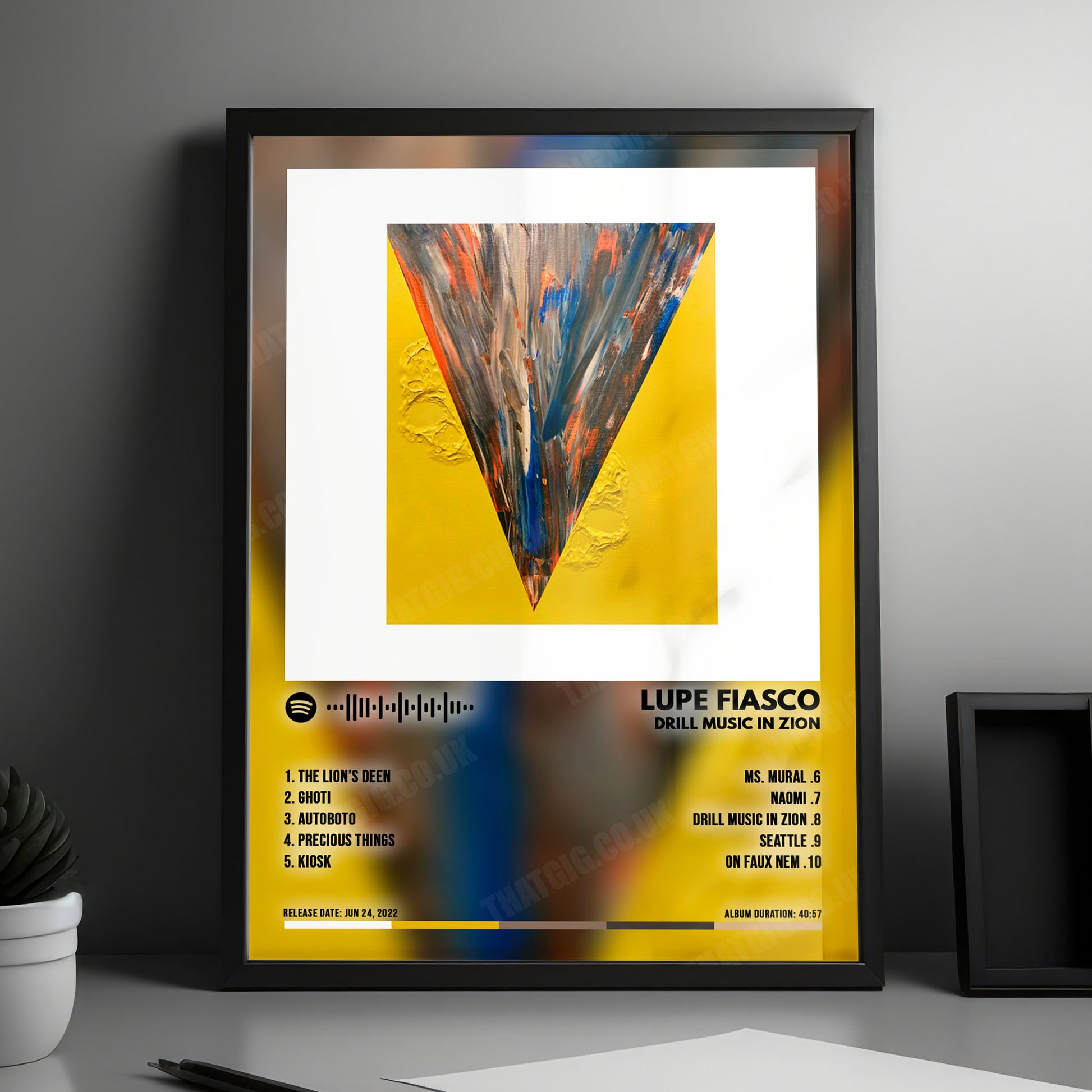 Lupe Fiasco "DRILL MUSIC IN ZION" Album Cover Poster - with Complete Tracklist