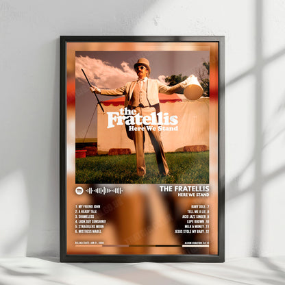 The Fratellis "Here We Stand" Album Cover Poster - with Complete Tracklist