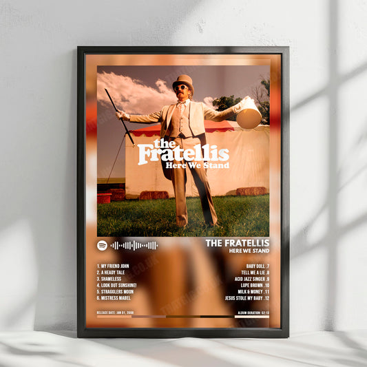 The Fratellis "Here We Stand" Album Cover Poster - with Complete Tracklist