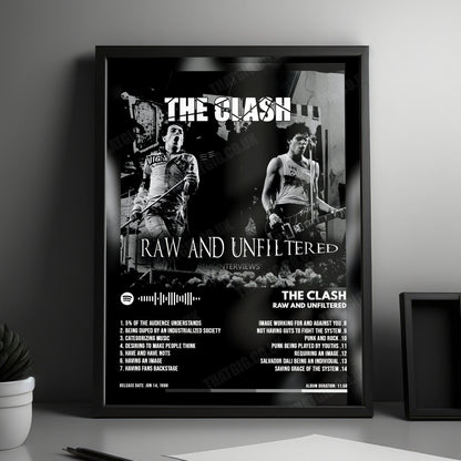 The Clash "Raw and Unfiltered" Album Cover Poster - with Complete Tracklist