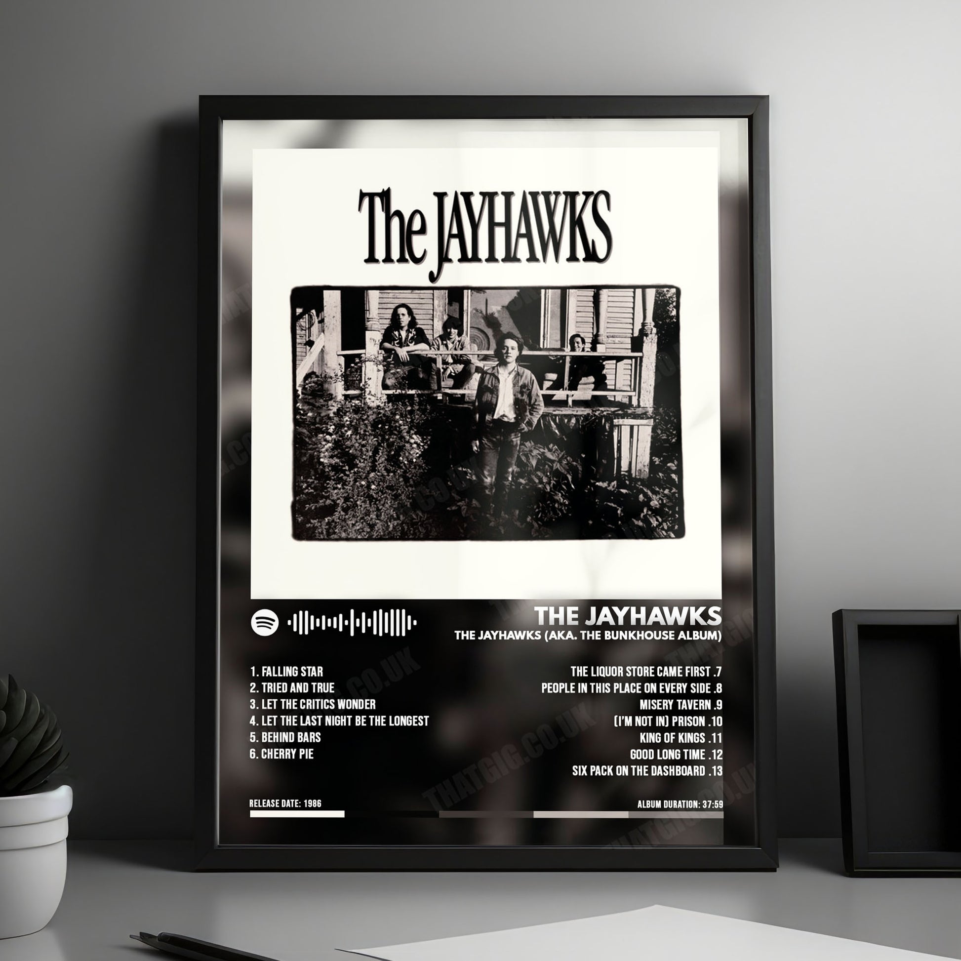 The Jayhawks "The Jayhawks (aka. The Bunkhouse Album)" Album Cover Poster - with Complete Tracklist