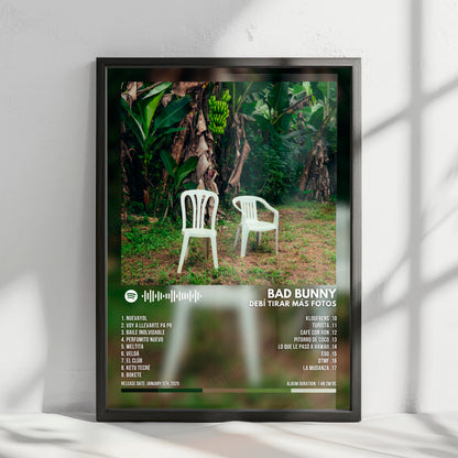 Bad Bunny "Debí Tirar Más Fotos" Album Cover Poster - with Complete Tracklist