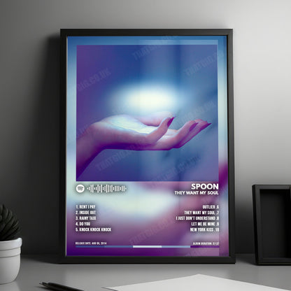 Spoon "They Want My Soul" Album Cover Poster - with Complete Tracklist