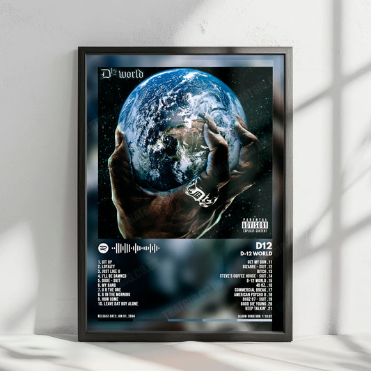 D12 "D12 World" Album Cover Poster - with Complete Tracklist